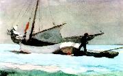 Winslow Homer Stowing the Sail, Bahamas oil painting picture wholesale